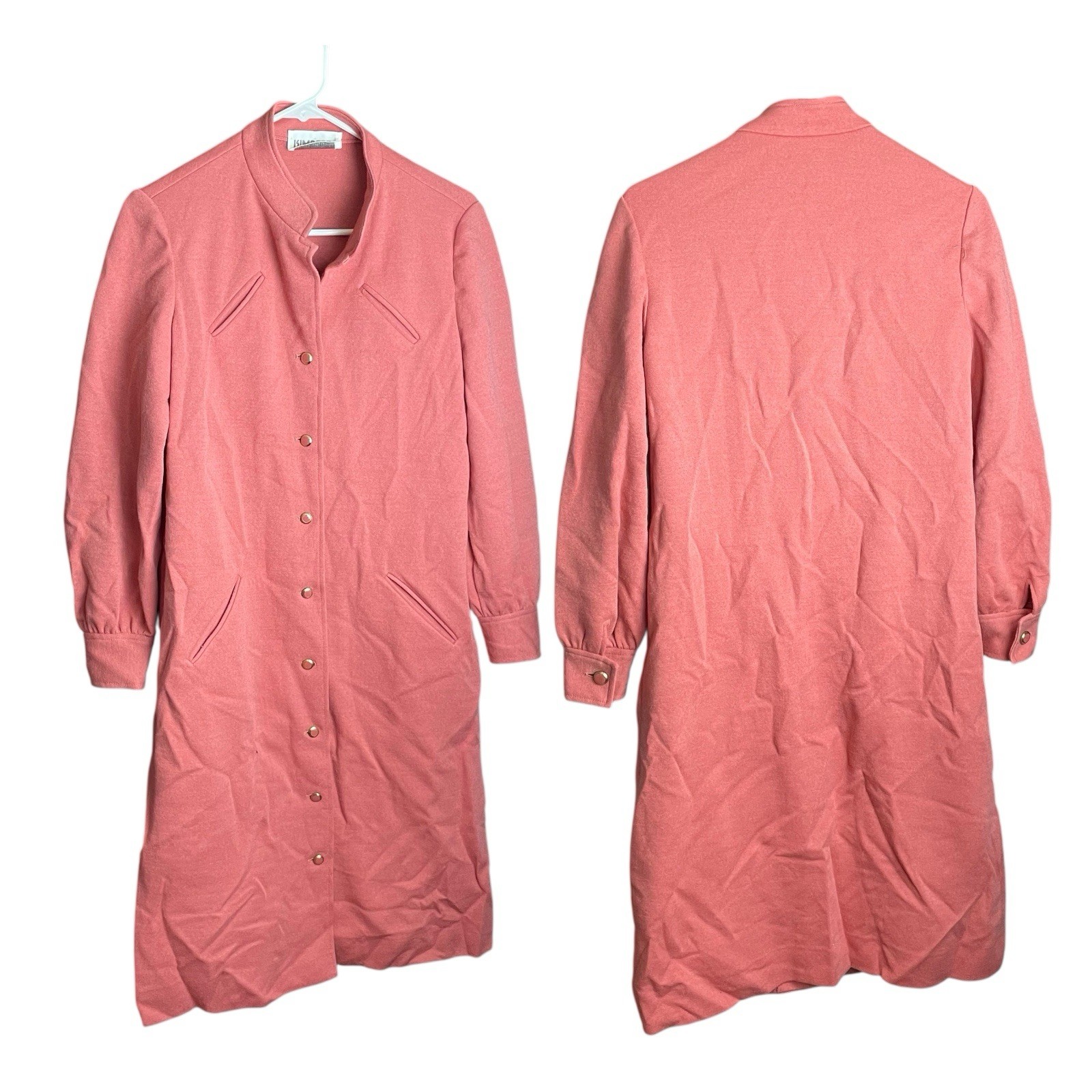 Vintage Women’s Kleinert’s duster-style housecoat Size 3 Muted Coral Pink