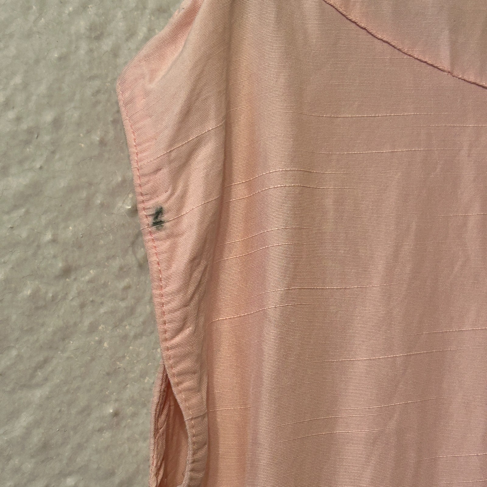 Vtg 1940s 50s Womens Sz L Pink Day Dress Rockabilly VLV Textured Rayon