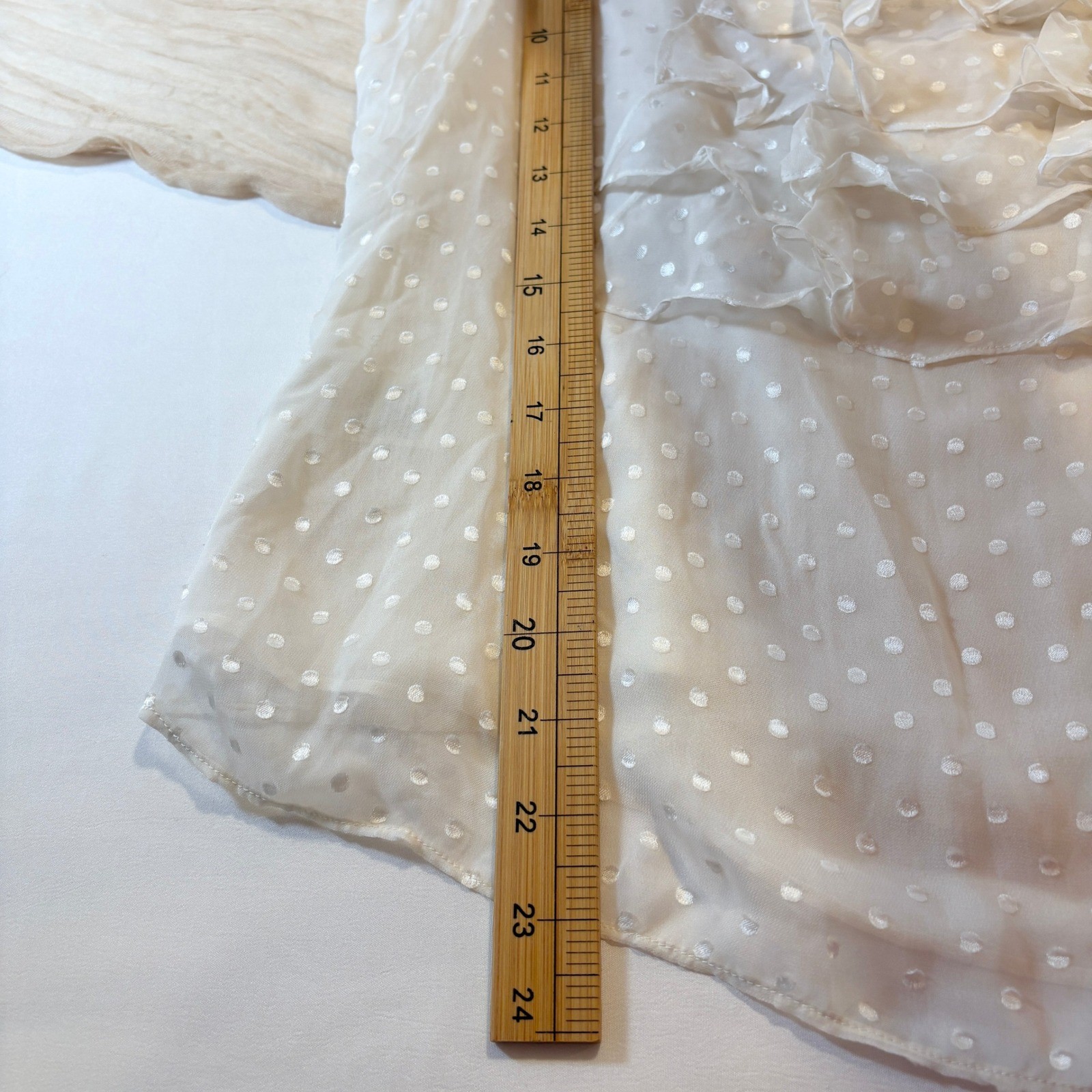 Don Caster Womens Sleeveless Cream Polka Dot Silk Blouse Size M