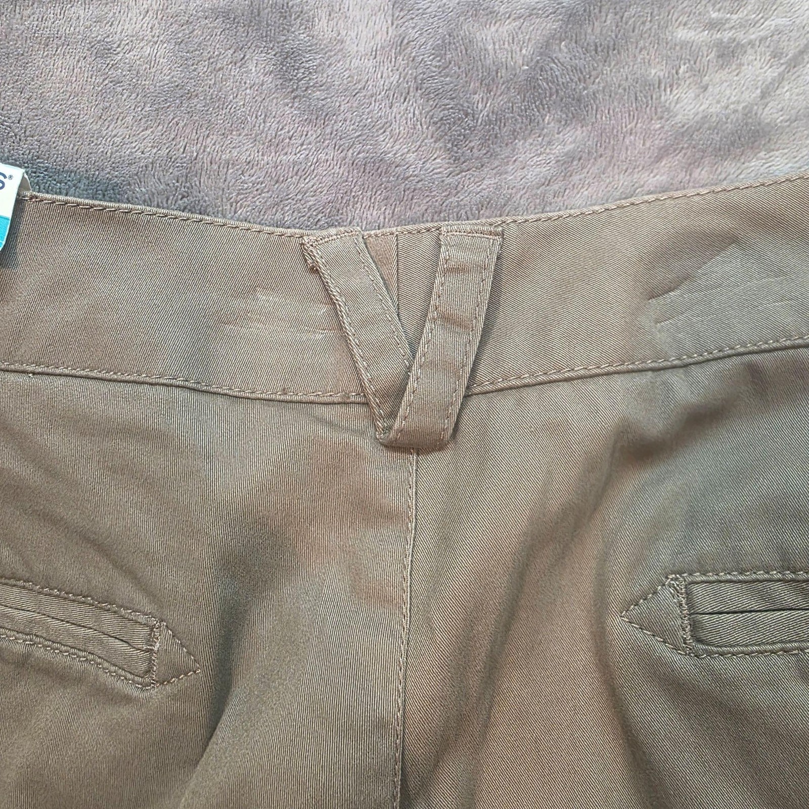 Dockers Khaki Pants Womens 16 Med Beige Favorite Fit Stretch Twill Flat Front