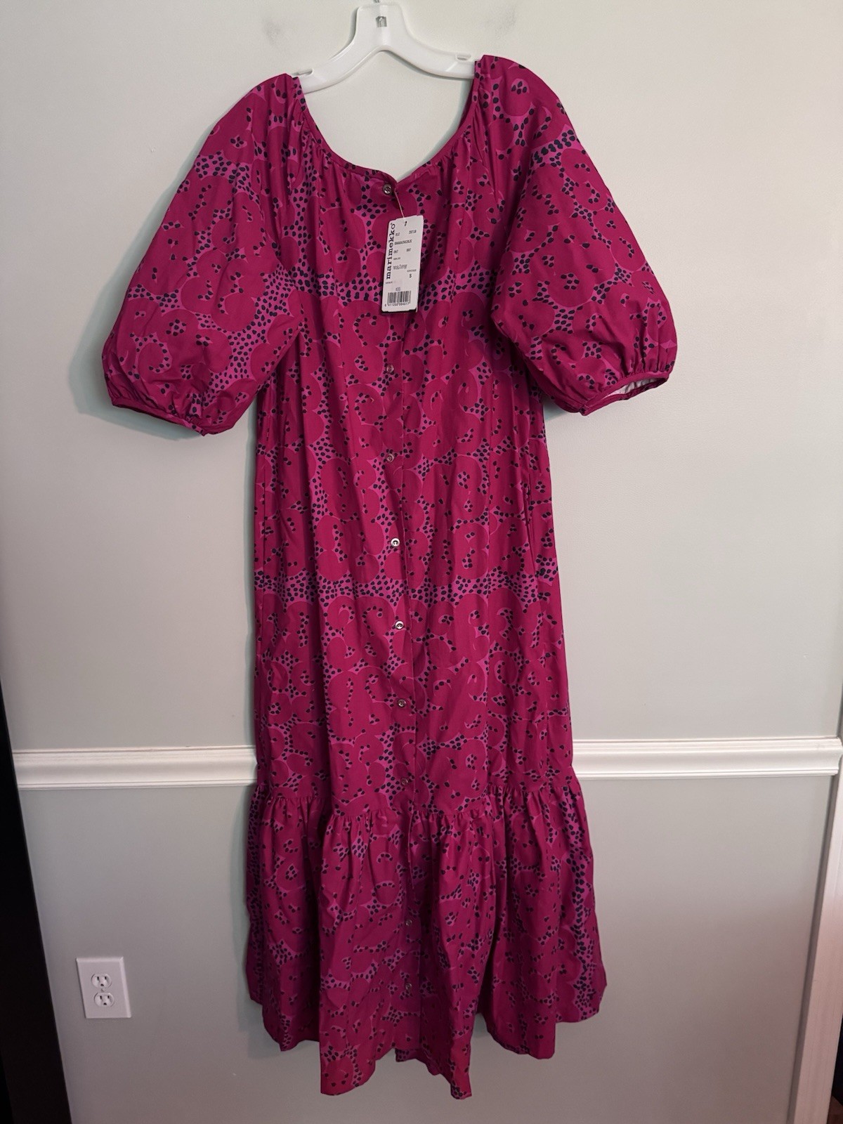 NWT Rare RAKKAUSKIRJE Marimekko Love Letter Dress in TARJA Vintage Small Pink