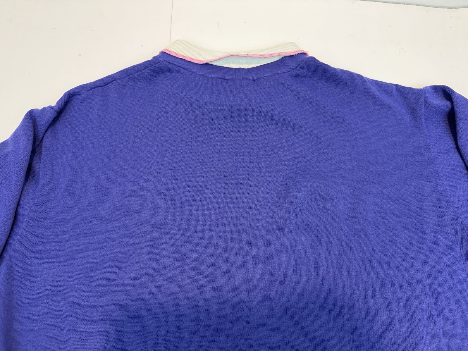 Vtg Quips Purple CAT Kitten Sweatshirt Collared 80’s 90s Granny Sz Med/large