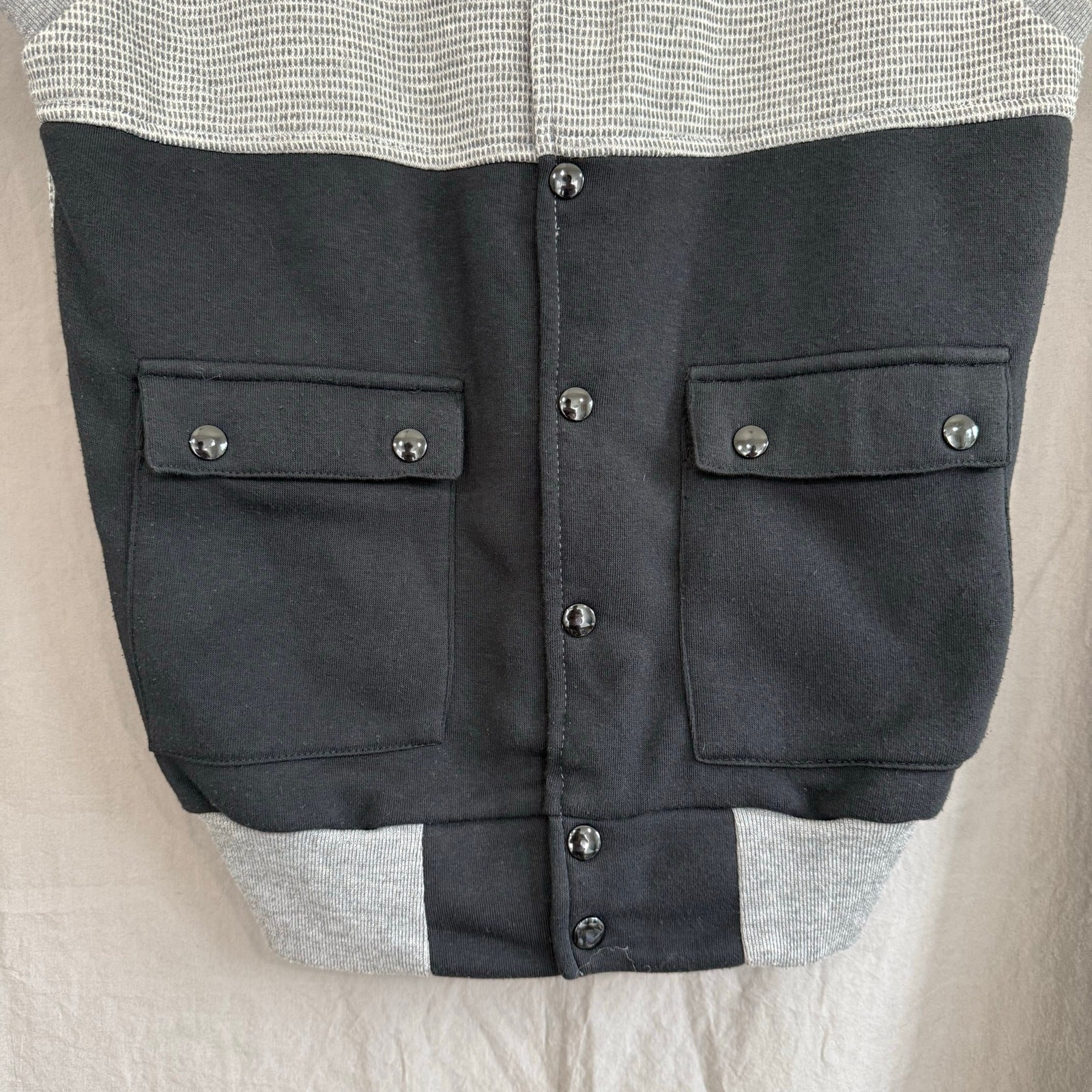 Vintage GAP Sport Fleece Vest Gray & Black Colorblock Normcore Women’s Size M