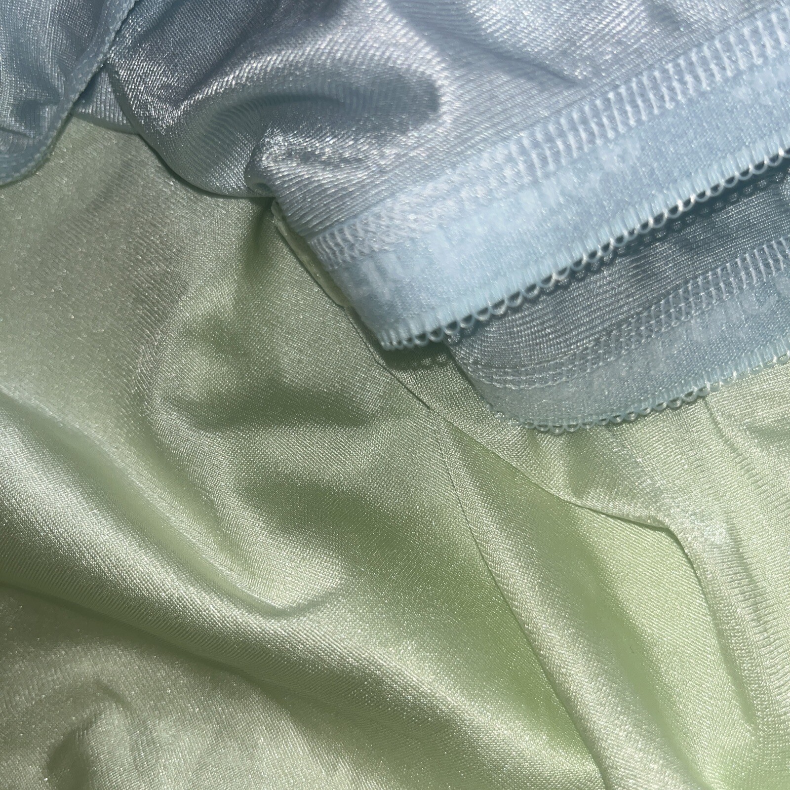 2 Panties Nylon size 16X plus, Comfort Choice brief Green And Blue
