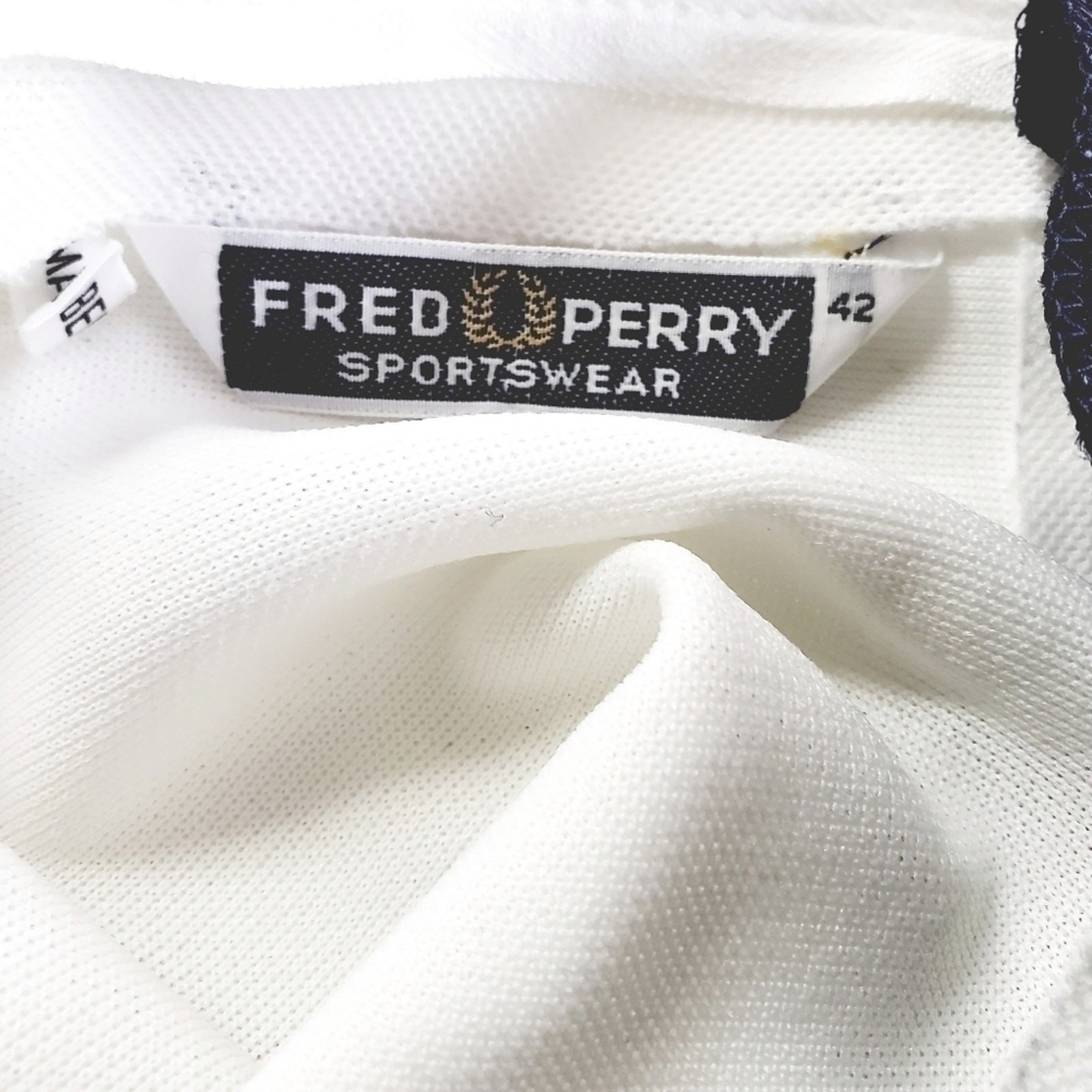 Fred Perry Sportswear Vintage Tennis Skirt White Black Pique Wrap Size 42