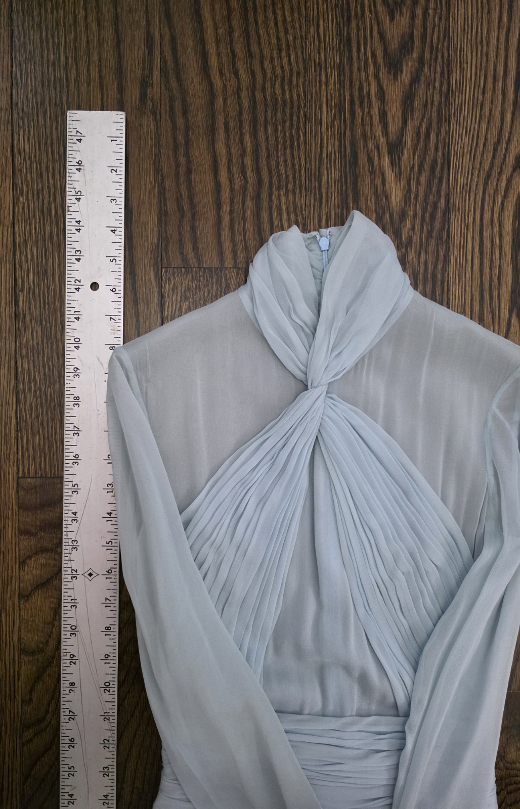 Vintage Emilio Pucci Silk Light Blue Chiffon Wool Sheath Dress IT38 NWT W/Hanger