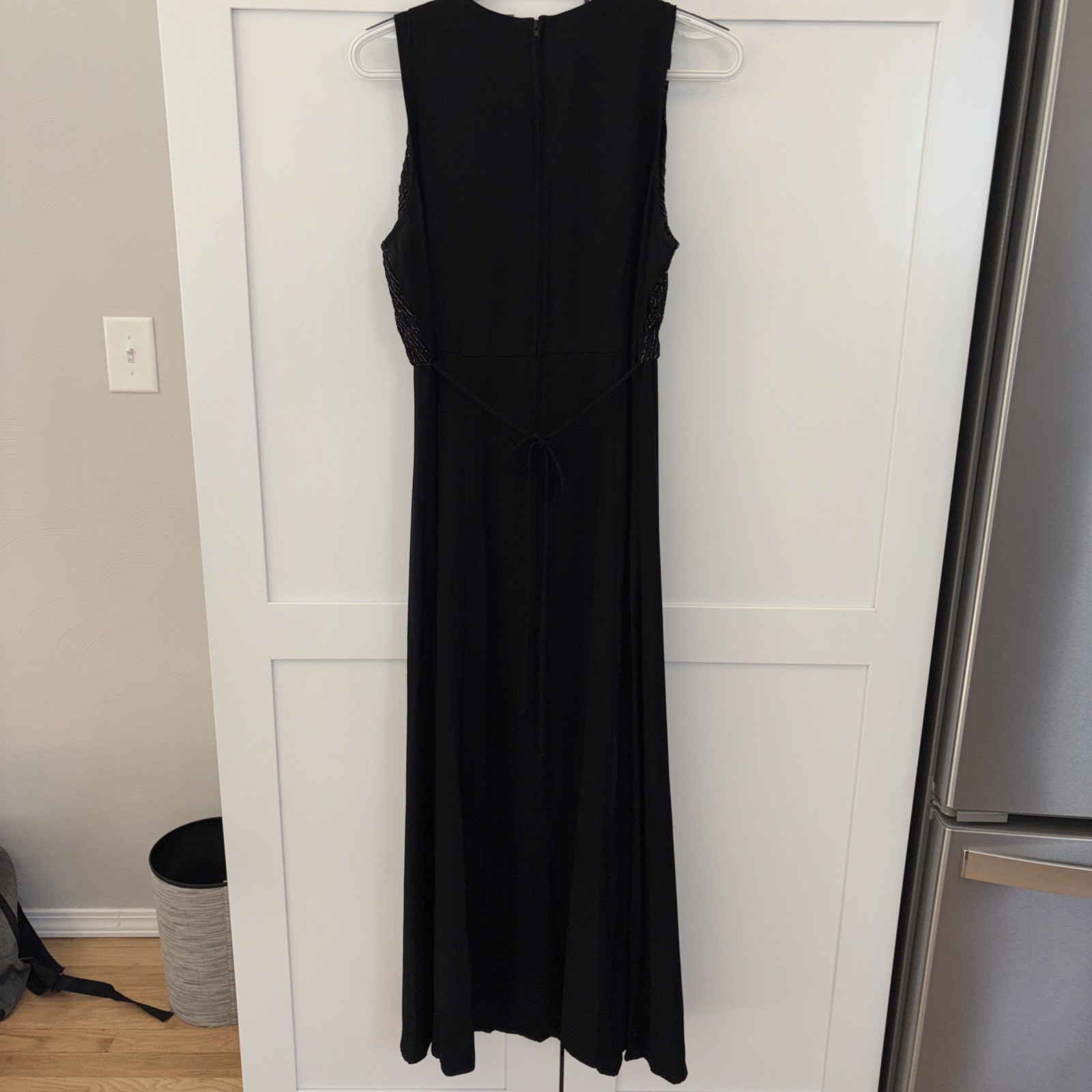 VTG Charade of California Women’s Black Maxi Dress Metallic Bodice, Full Skirt 8