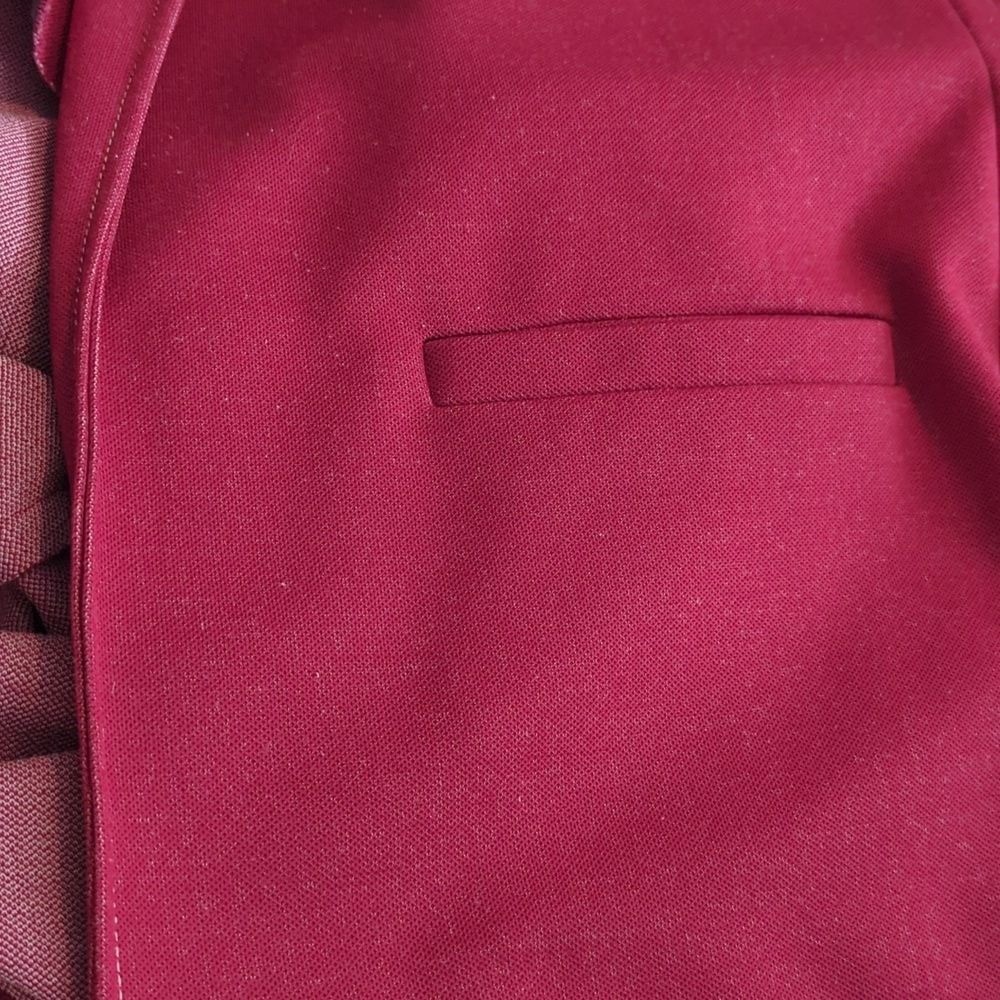 Vintage KoKo Knits of California red jacket with white stitching