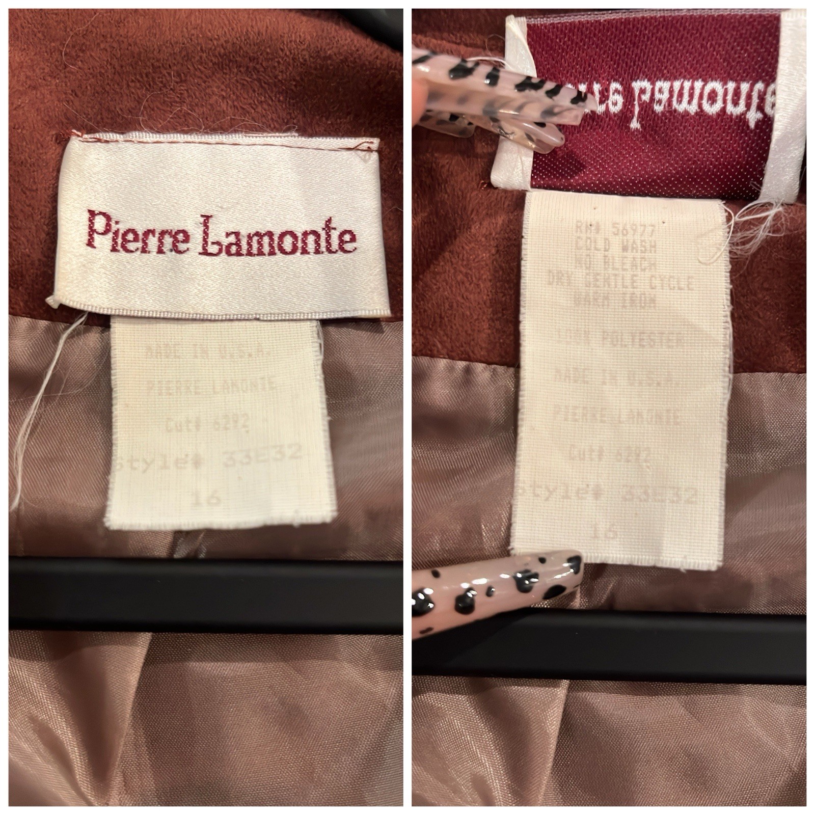 Vintage Pierre Lamonte Abstract Cropped Jacket