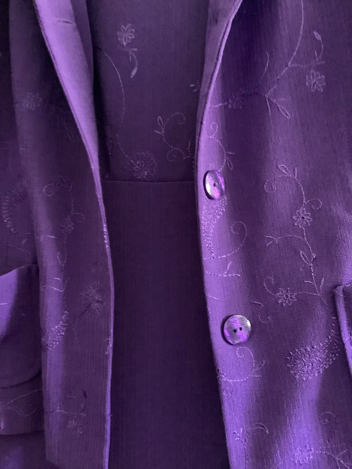 SAG HARBOR DRESS/JACKET SET (size 12) Deep Purple, Midi Excellent Condition
