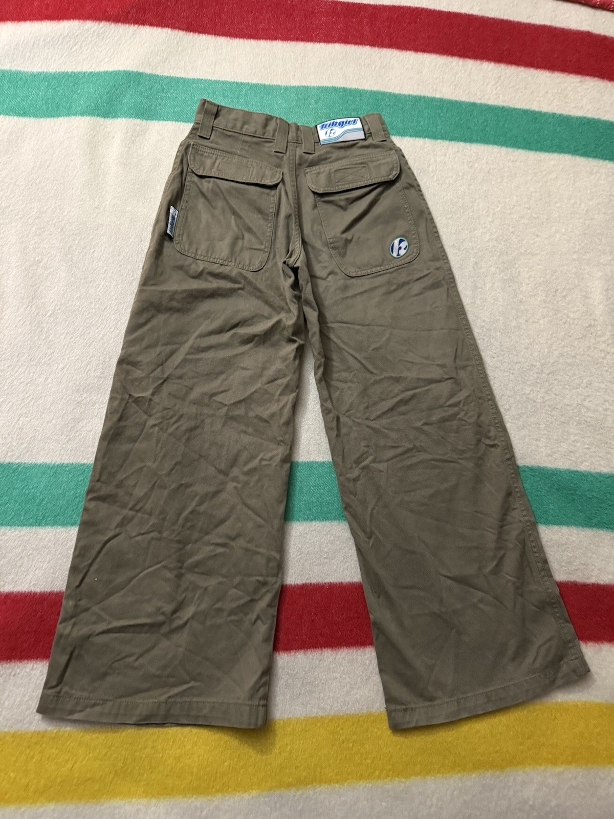 Vintage 90s Y2K KIKWear Kik Girl Military Baggy Wide Leg Military Cargos Pants