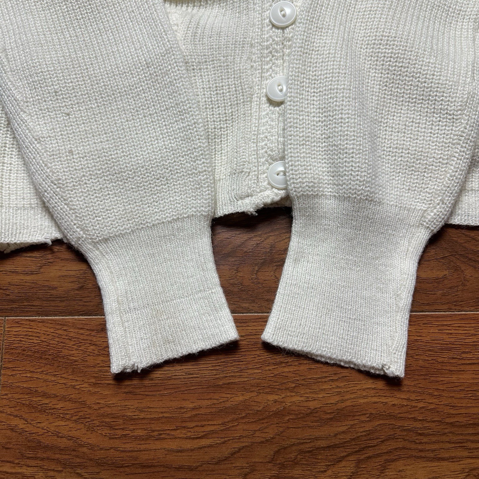 Vtg Keaton’s School Shop Varsity Letterman Cardigan S/M Button Sweater 50s 60s