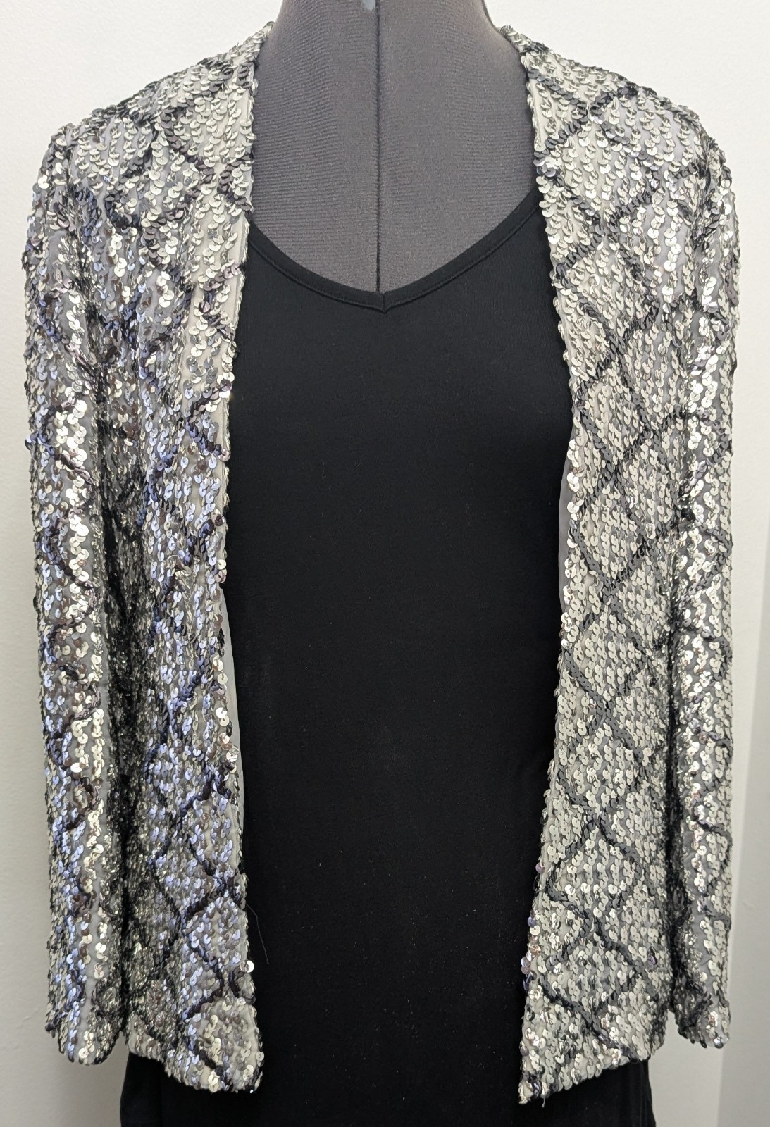 Vintage Eleanor Brenner Couture for Hovland Swanson Sequined Jacket 70s MCM