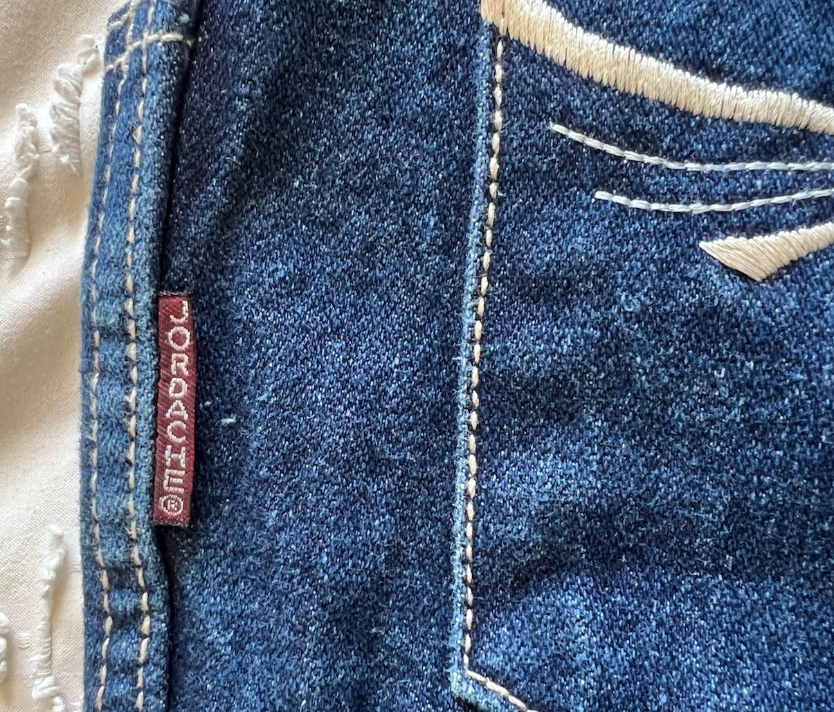 VINTAGE JORDACHE JEANS DARK BLUE SIZE 28 Waist 36 Hip Horse Head Logo 1980’s