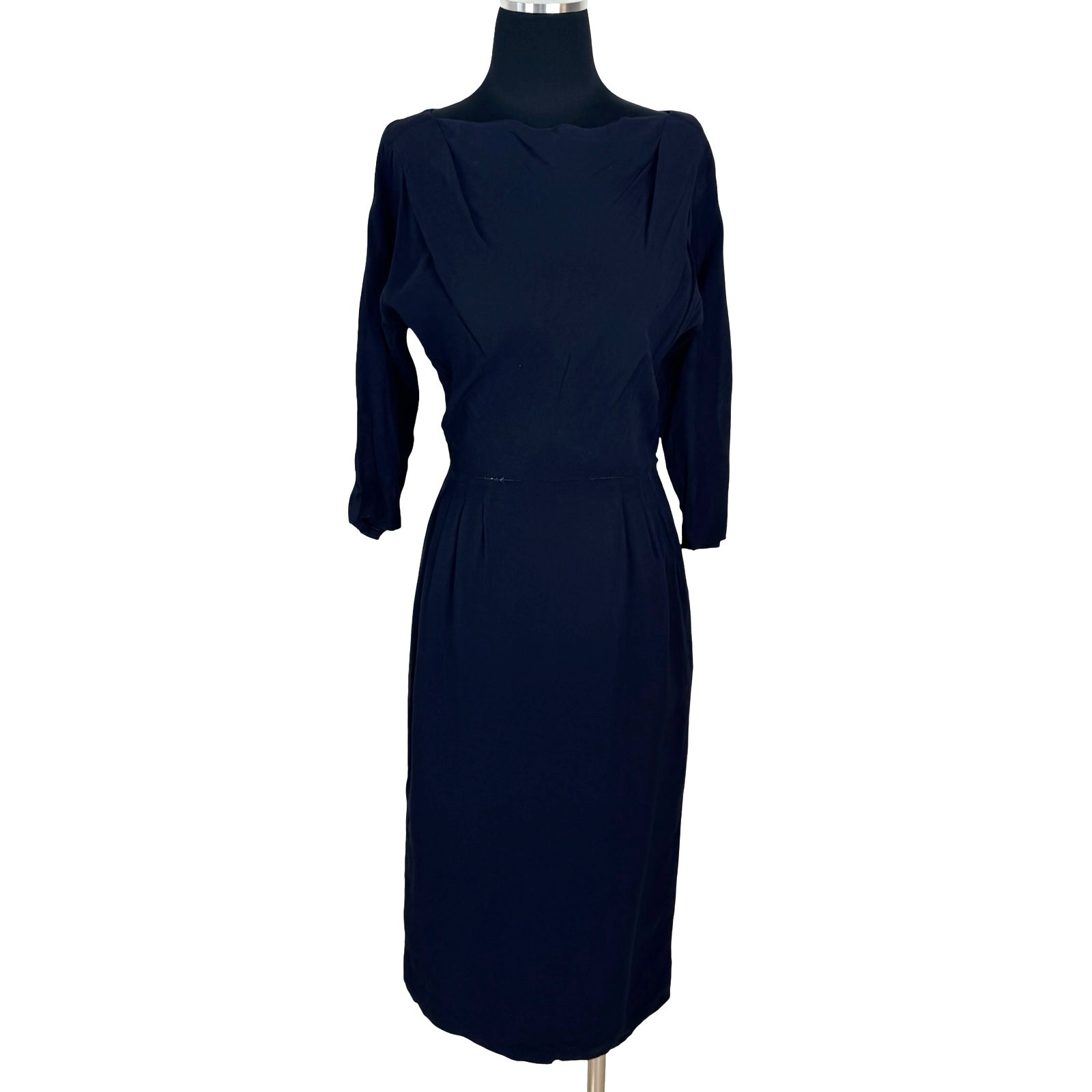 Vintage 50s R&K Originals Sexy Black Crepe Wiggle Dress Sheath – Project Piece S