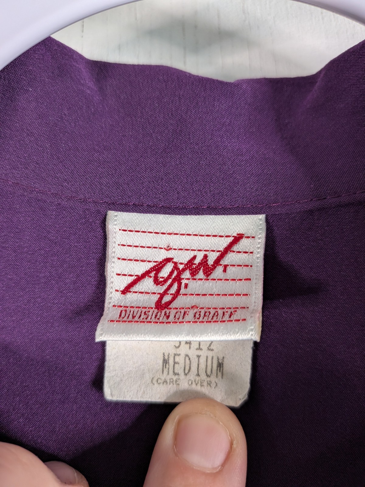 Vintage 90s Windbreaker Jacket Purple Western Scarf Print Zip Medium Teal Silky