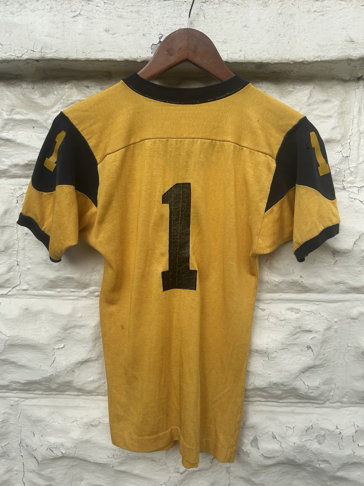 Vintage 1950’s Jersey Women’s Yellow Wringer Short Sleeve