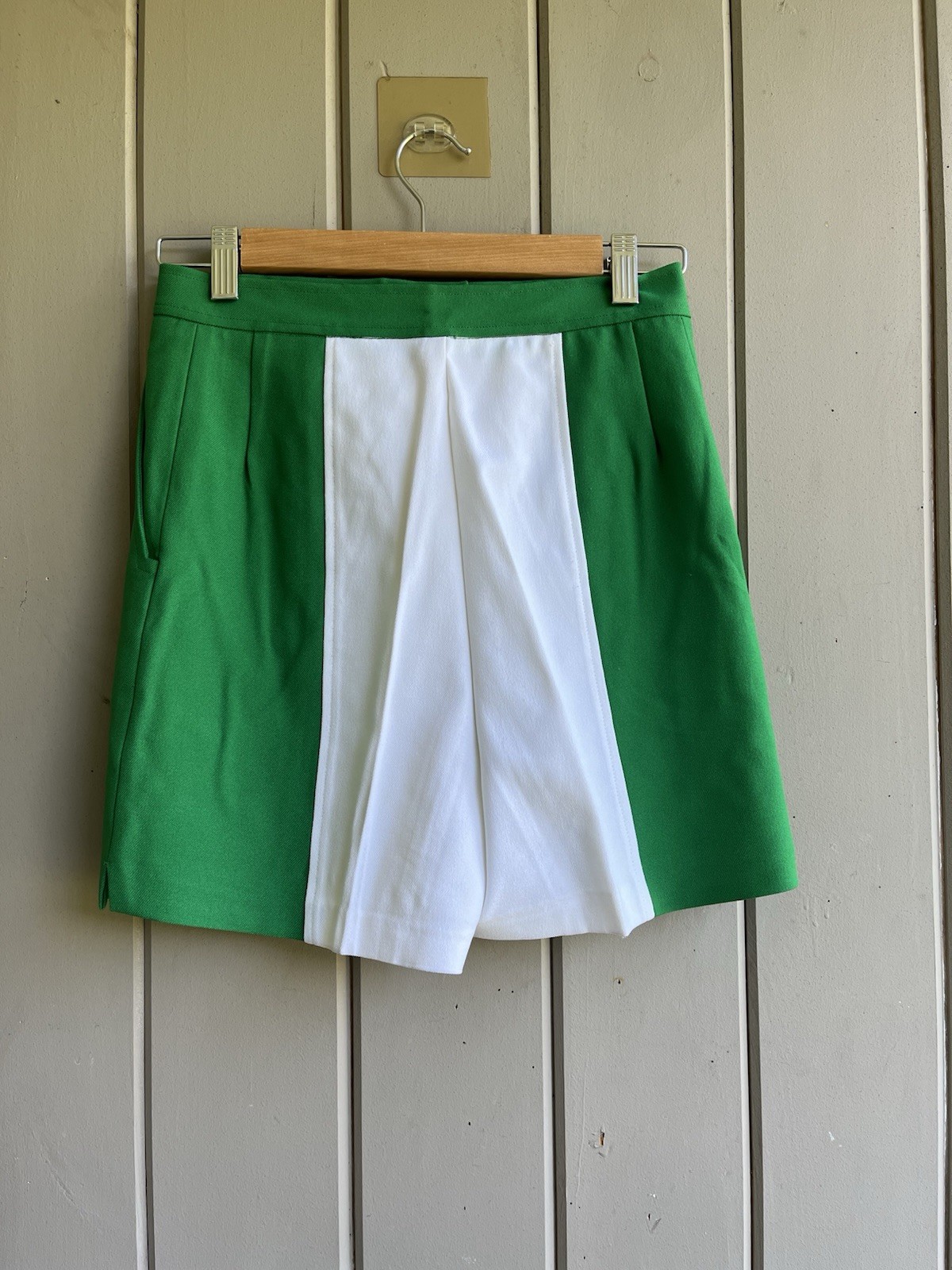Vintage 1960’s Green and White Pro Keds Shorts 27 Inch Waist Retro