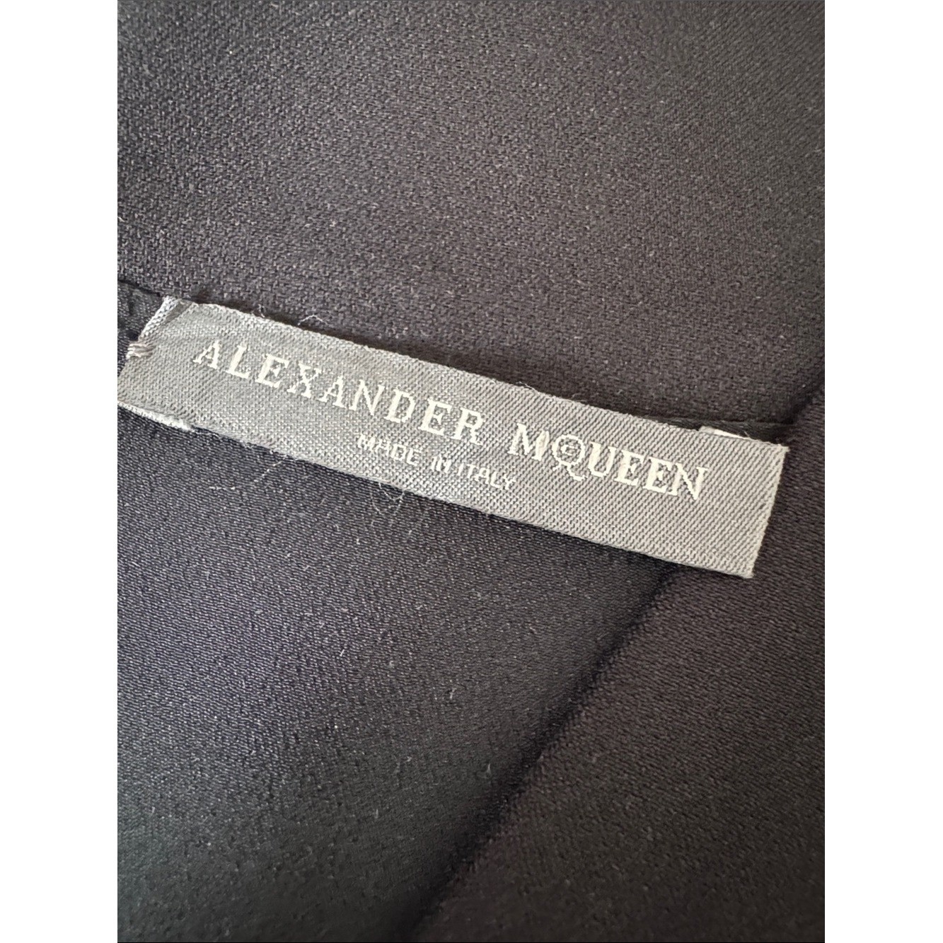 Alexander McQueen black Peplum Sleeveless Sheath lapel Mini Dress