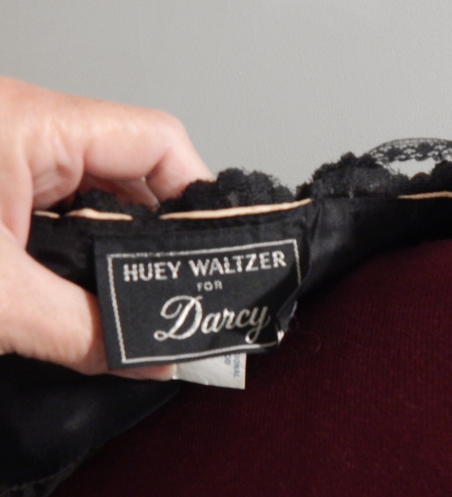 HUEY WALTZER FOR DARCY LACE STRAPLESS COCKTAIL DRESS POOF LAYERS VINTAGE 80’s