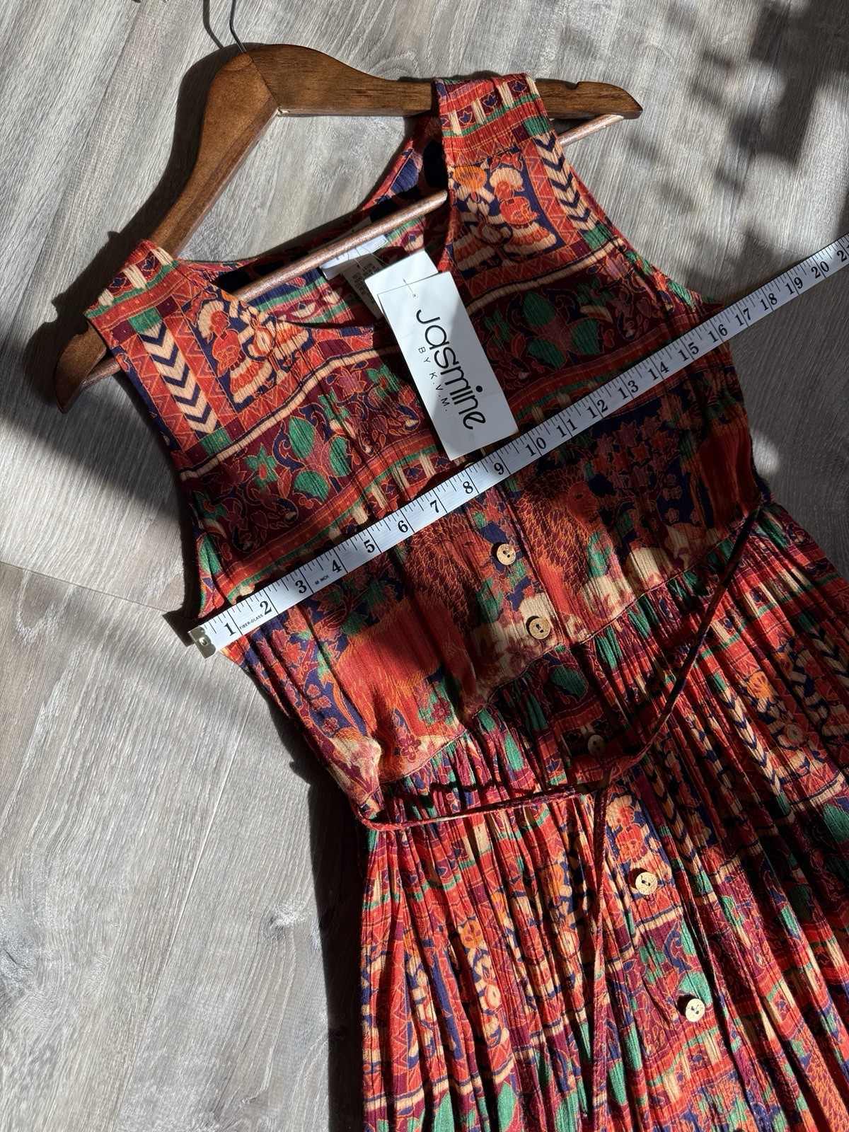 Jasmine by K.V.M Boho Elephant Maxi Dress-Size M-NWT