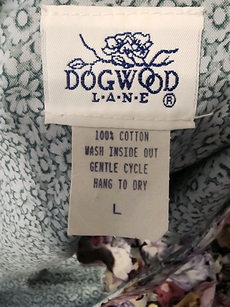 Vintage 90s Dogwood Lane Tank Dress with Tea Buttons Cottagecore Size Large