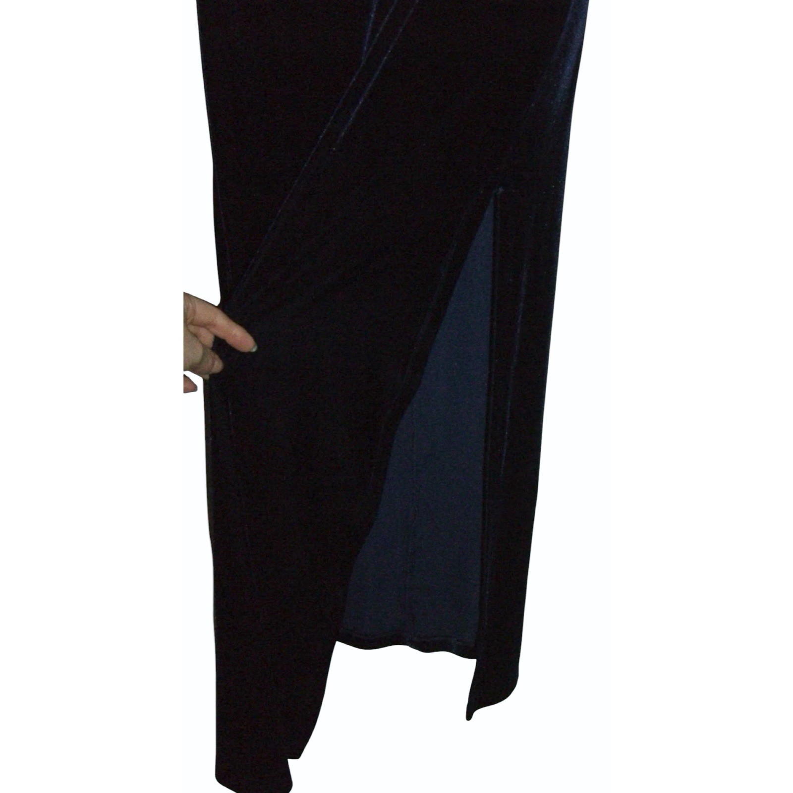 Steppin Out Vtg 90’s Crushed Velvet Navy Blue Whimsigoth Fairy Grunge Goth y2k