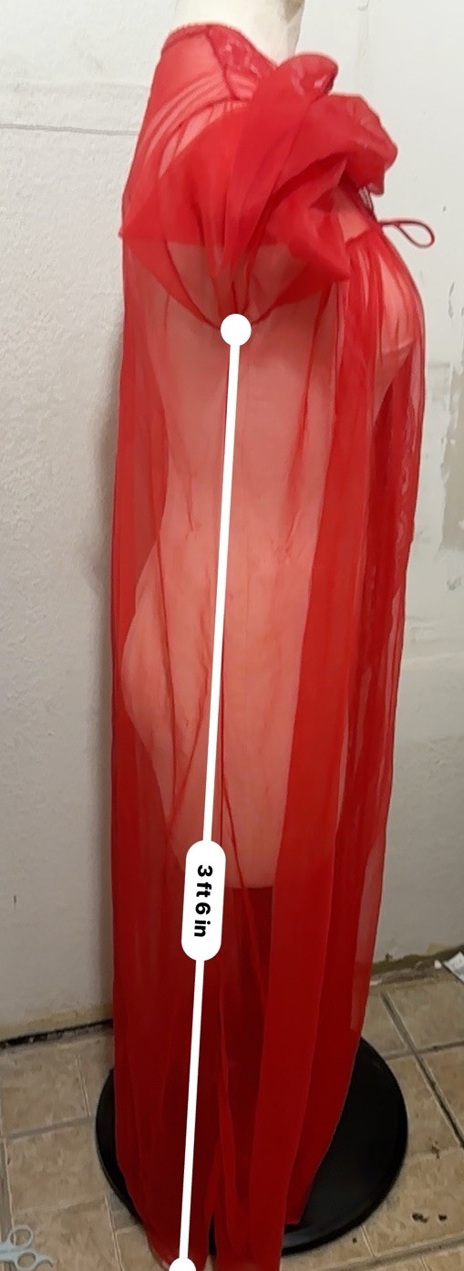 Vintage Glencraft Lingerie Red nylon and lace lingerie nightgown #0012