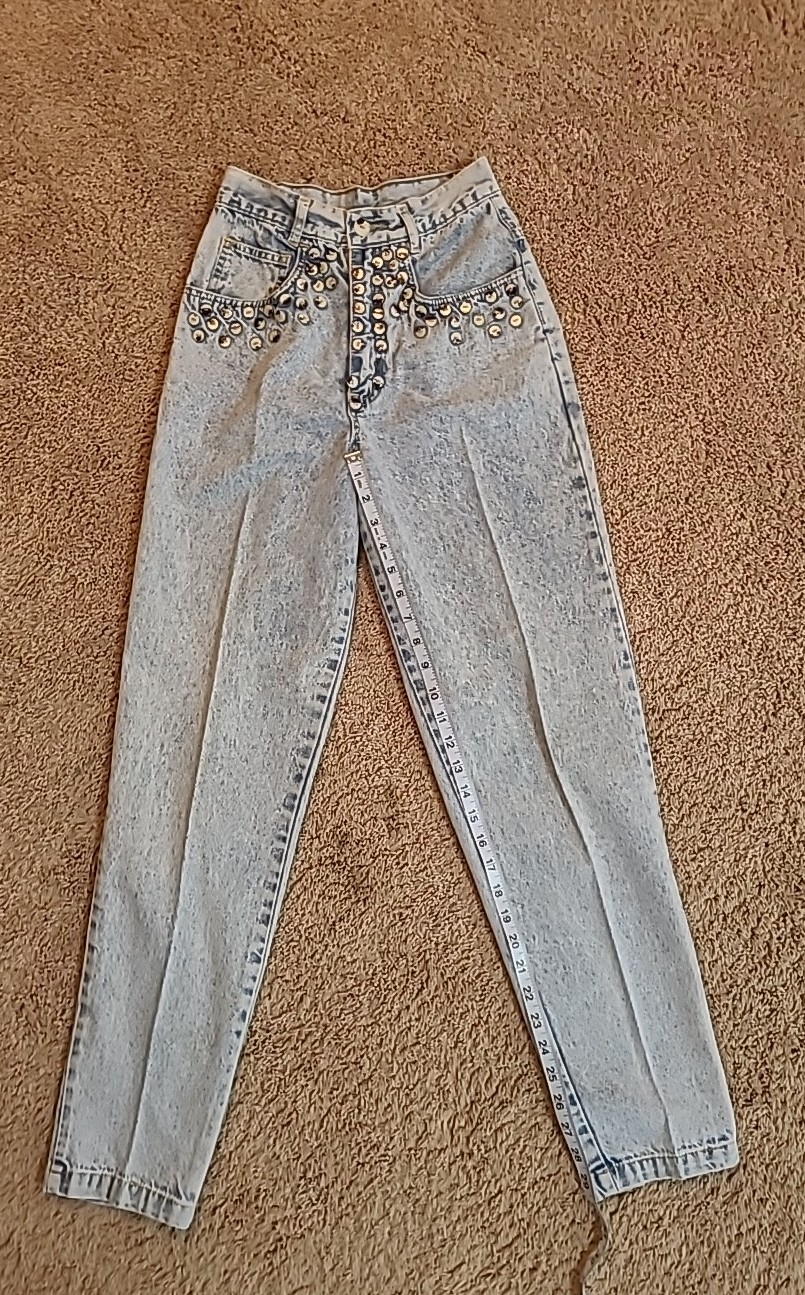 Vintage 1980’s Joujou Blue Jeans ~ Acid Wash Hippy Style ~ Size 5/6