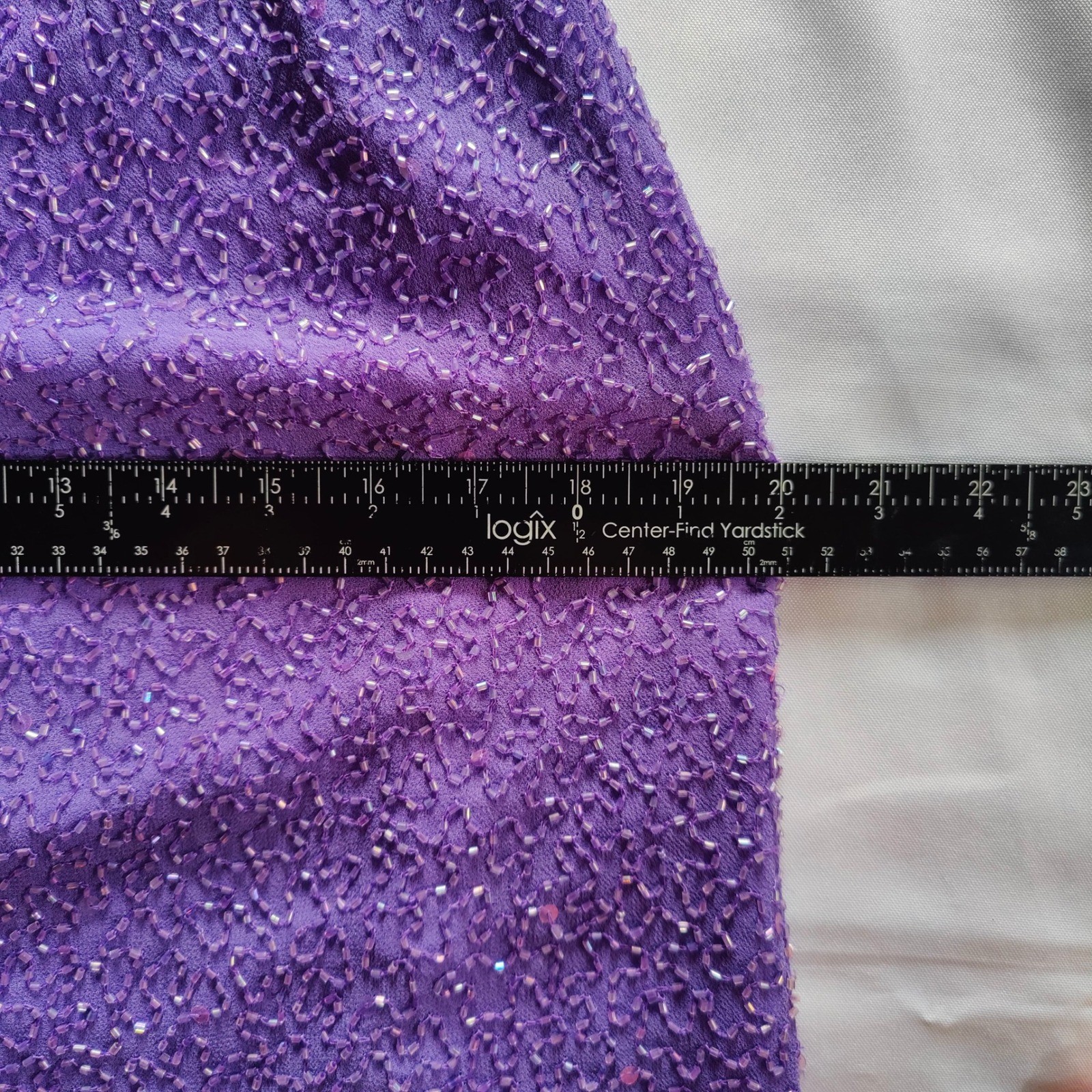 Vintage 90s Beaded Lavender Maxi Dress Open Back Prom Formal Cocktail Fairy 12