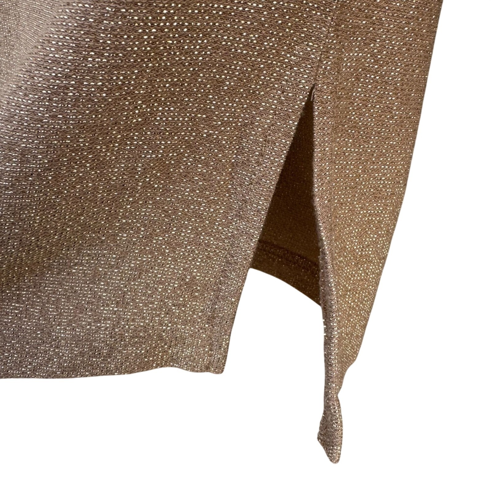 Cervelle Vintage Metallic Gold Mock Neck Shimmer Disco Knit Top S Holiday Glam