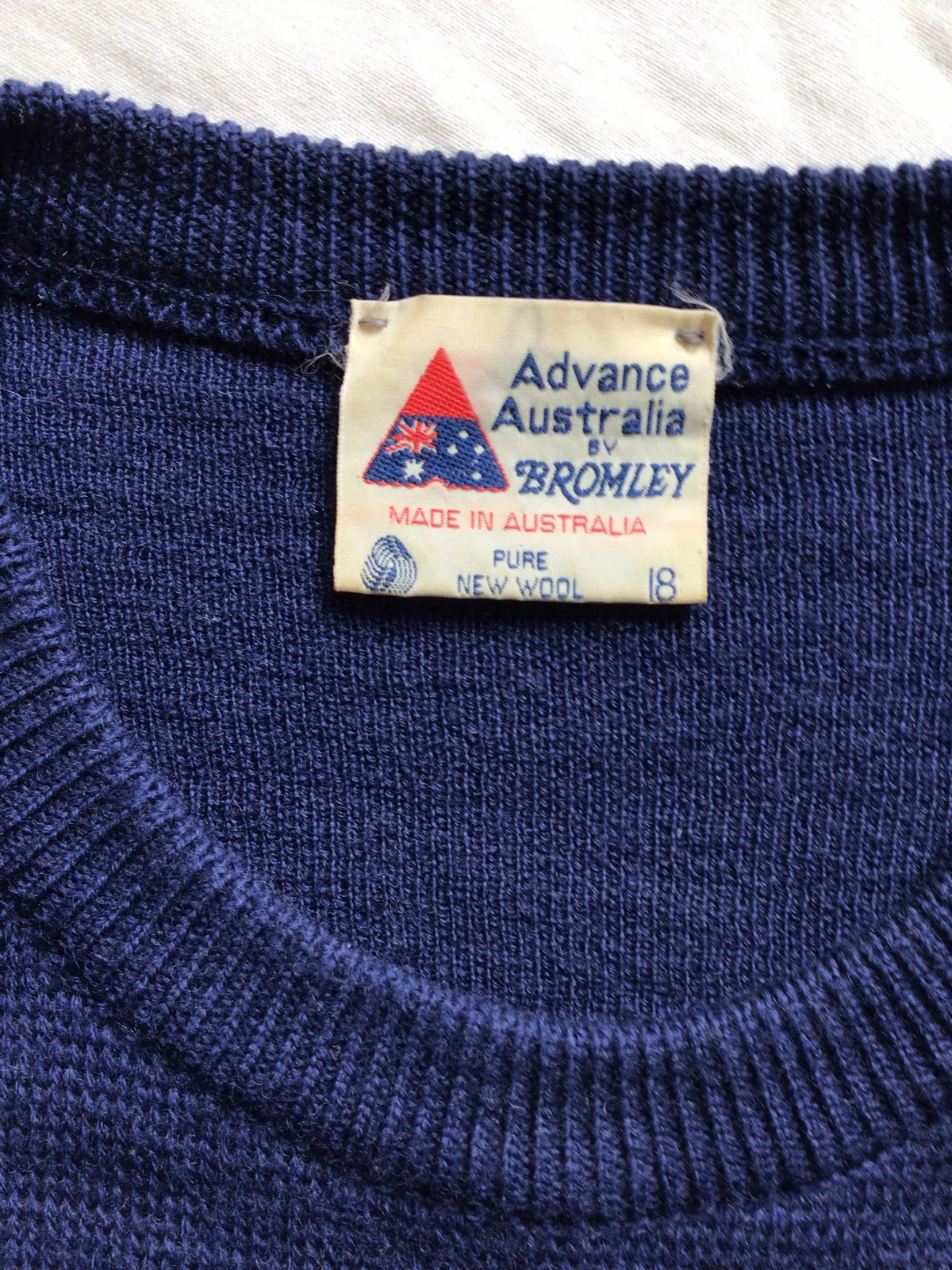 Vtg 70s 80s Advance Australia By Bromley Crewneck Sweater Women Size 18 Wool