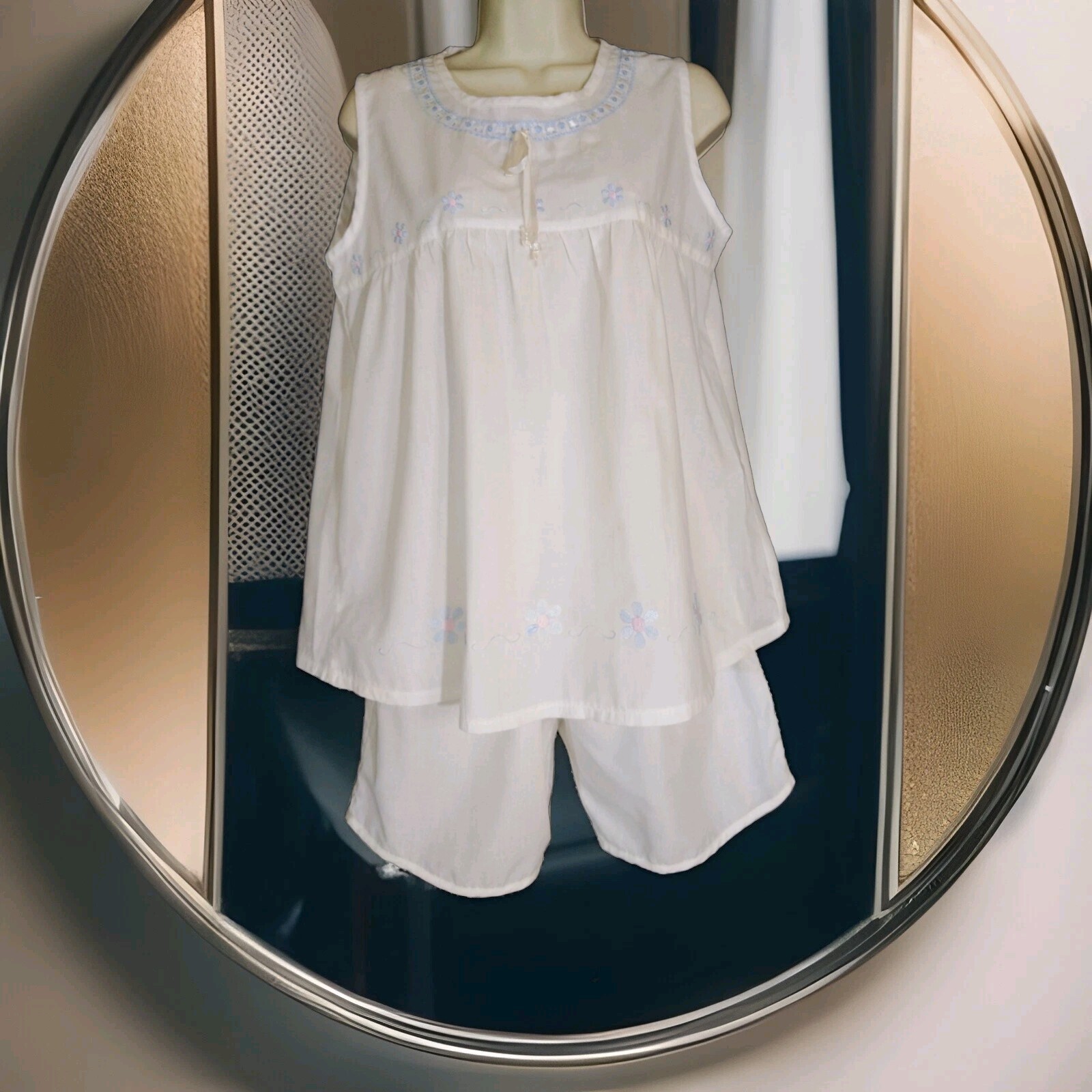 Vintage Gladys Cotton Polyester Blend Pajama Set M/L