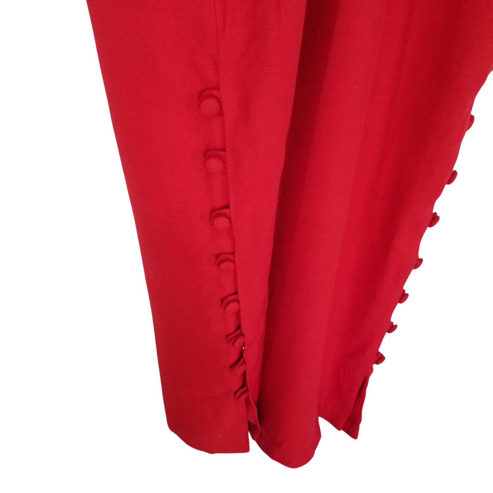 Vintage Switch USA Red Rayon Sheath Dress Midi Short Sleeve Made in USA Size 9