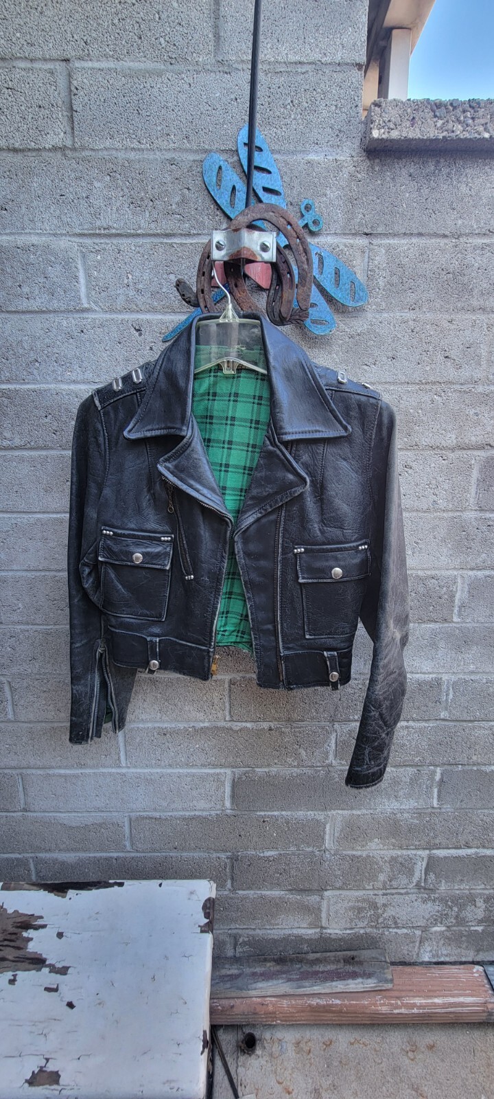 VINTAGE 1940S HARLEY DAVIDSON HORSEHIDE CYCLE QUEEN BIKER JACKET WOMENS XS-S