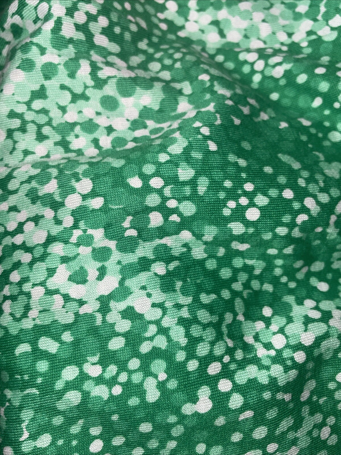 Vintage Eva Robert Janan 1970s Green Print Wrap Dress NOS NWT C-35″ 6 8