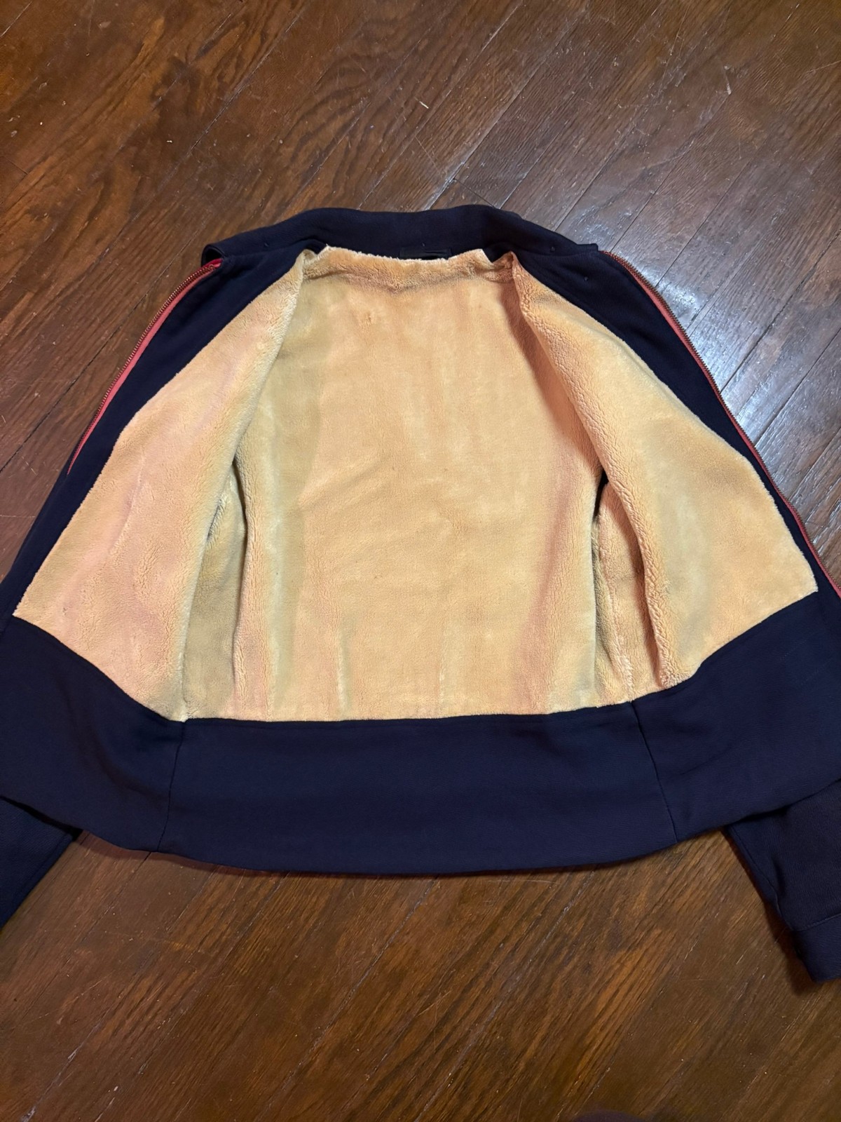 1940s Navy Alpine Ski Suit — Two-Piece Wool Gabardine Buckle Shearling Lined