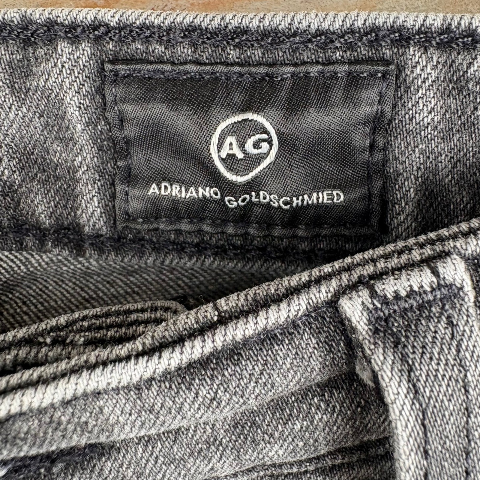 AG Adriano Goldschmied Isabelle High Rise Straight Crop Jeans Gray Sz 27 Vintage