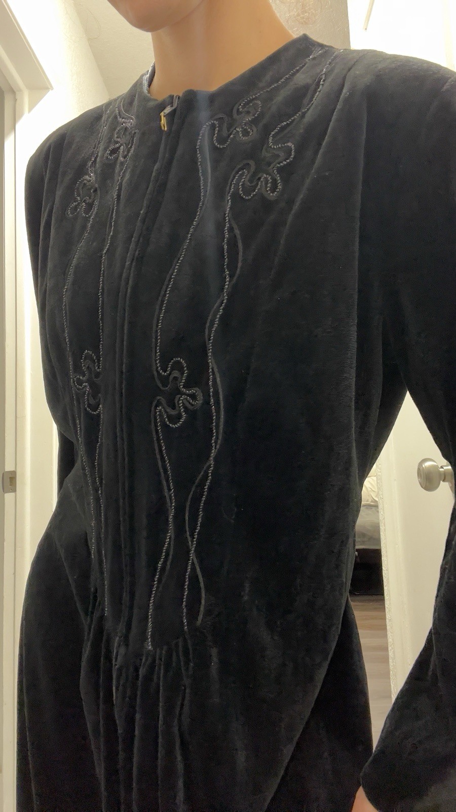 GLAMOROUS VINTAGE GEORGETTE TRABOLSI DRESSING GOWN EVENING Women’s Size S/M