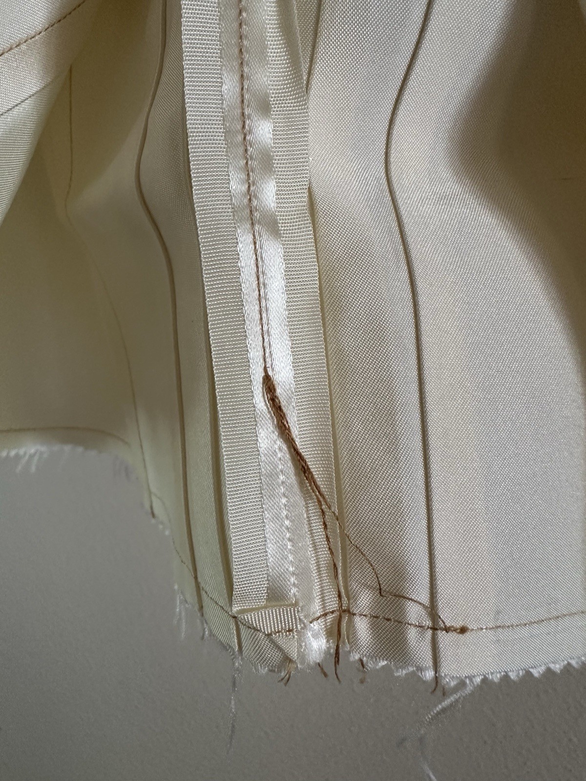 1940s Liquid Satin Lace Ruffle Collar Beaded Blouse Back Button Top VTG