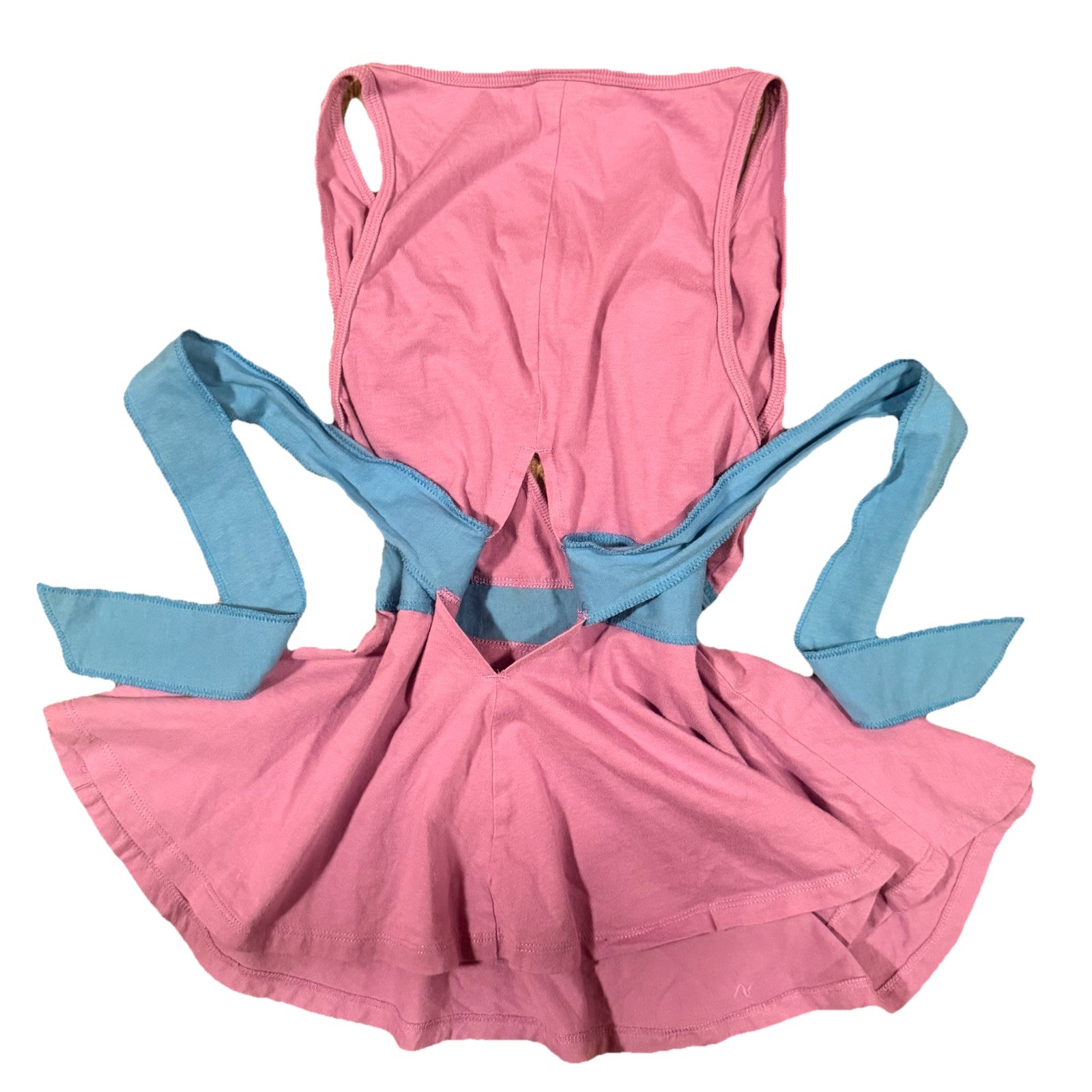 Vintage Purple Diesel Babydoll Top With Blue Straps And Embroidery