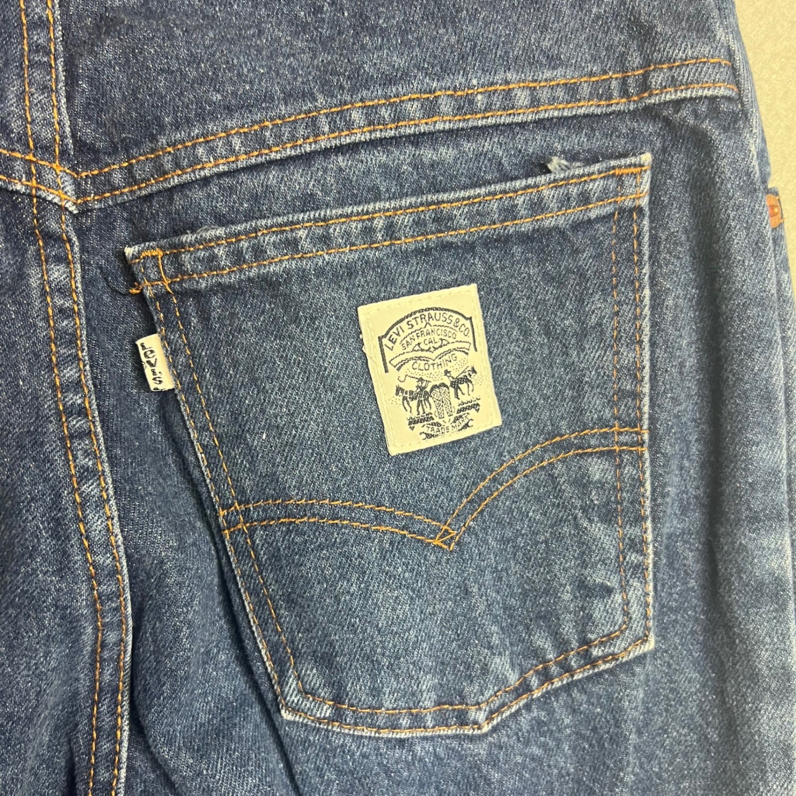 Vintage USA Made Levi’s White Tab Jeans Size 13 High Rise Straight Leg 554