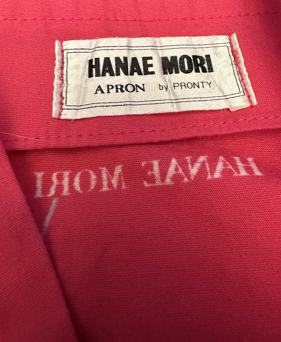 HANAE MORI Apron Vintage JAL Japanese Airlines Uniform Designer Floral VTG