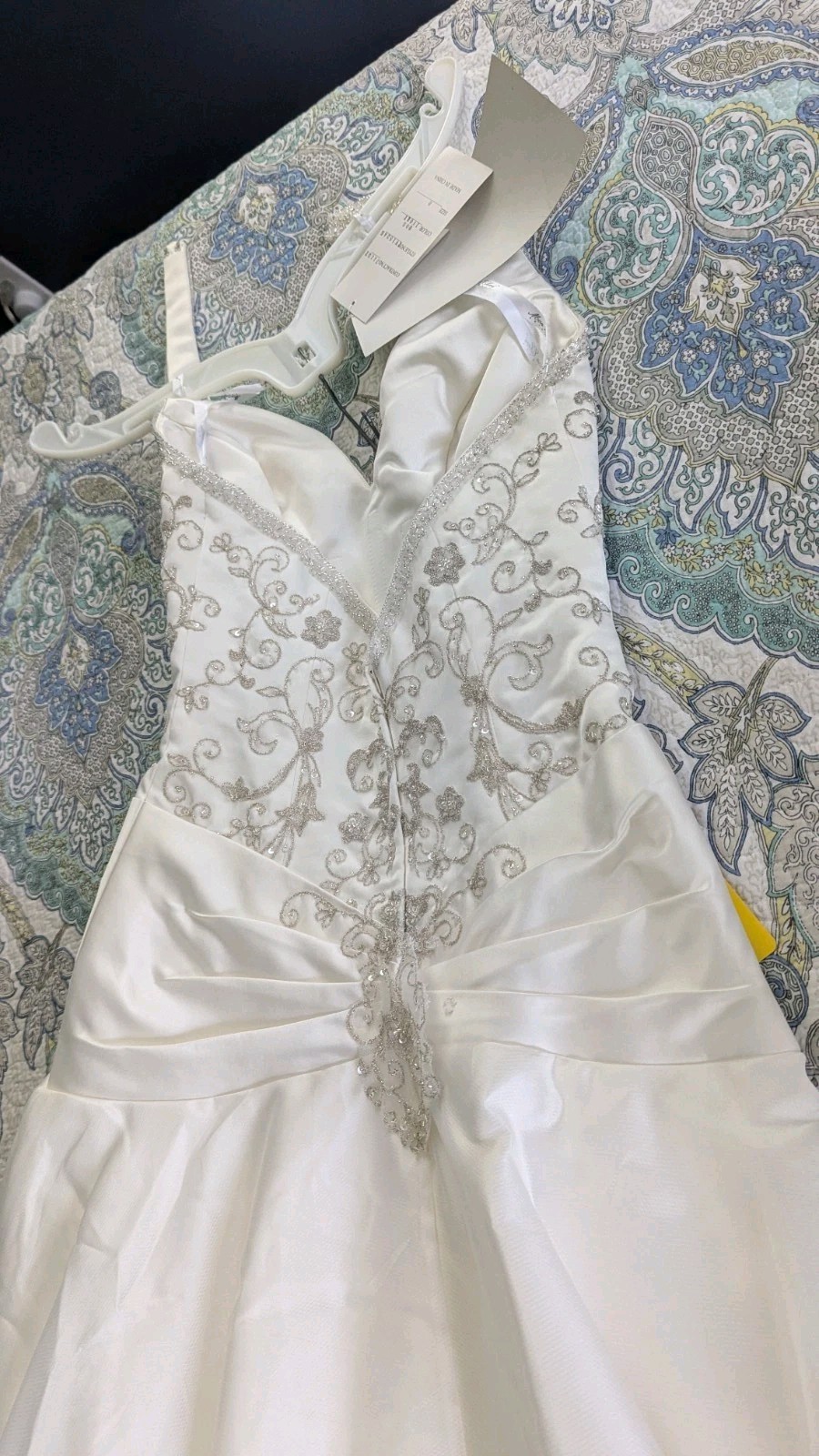 Vtg Mon Cheri Bridal Halter Beaded Wedding Gown NWT Sz 8 More Like a 4 To 6