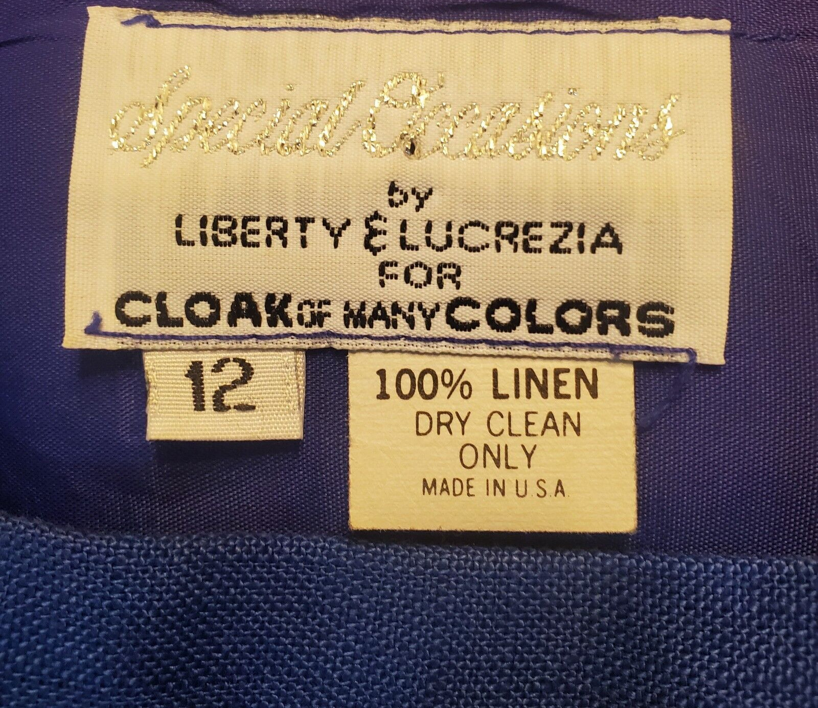 VTG Liberty &Lucrezia Cloak Of Many Colors Special Occasion Linen Skirt Suit 12