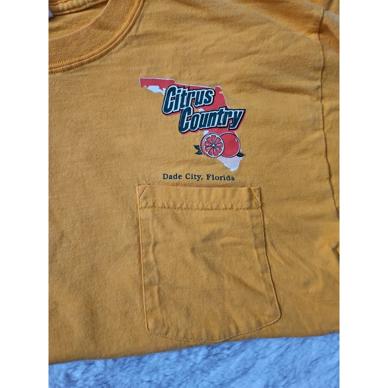 Vintage Y2K Citrus Country Florida Pocket Tee Size M