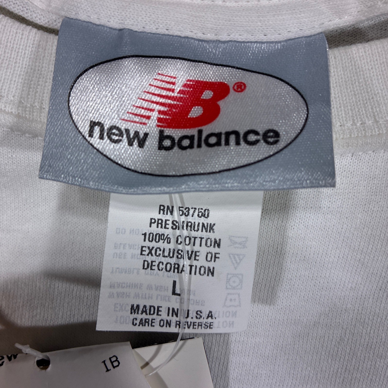 Vintage Deadstock New Balance Shirt Women Large White Made in USA Running