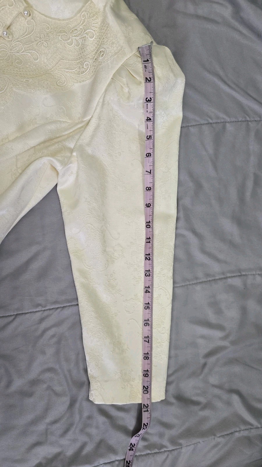 Vintage 1980s Nah Nah Petite Brocade Skirt Suit Ivory Bridal Cottage core