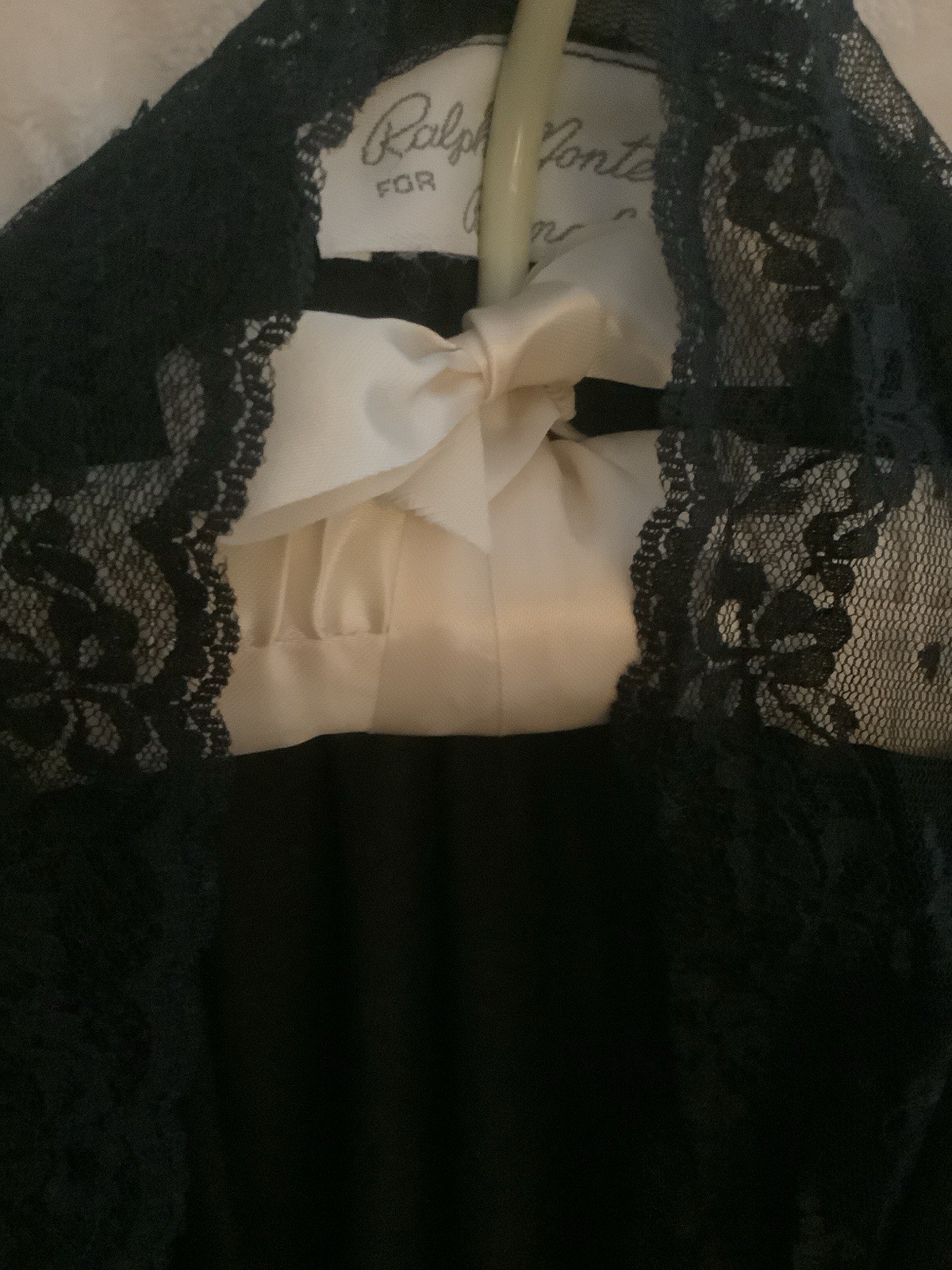 Ralph Montenegro Lingere Peignoir Black Lace Baby Doll Nighty And Robe Sz SM