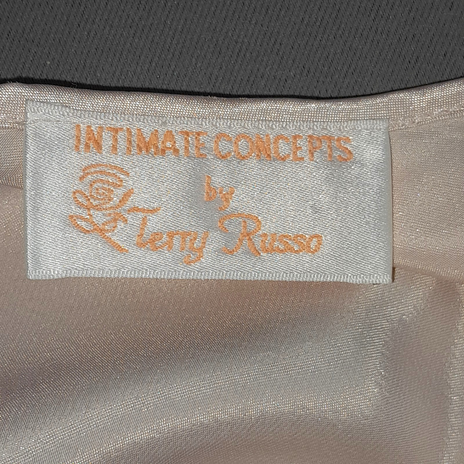 Vtg Intimate Concepts Terry Russo Nightie Womens M Pink Liquid Satin Lingerie